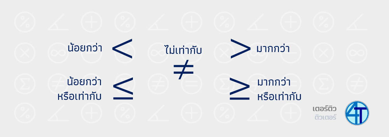 เครื่องหมาย อสมการ